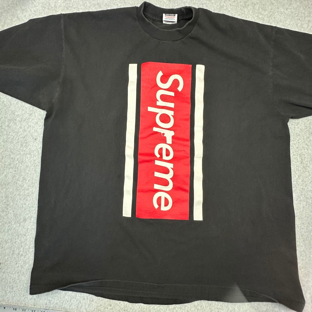 Pro Club Heavyweight Vertical Box Logo T-Shirt Mens 3XL Black  Graphic Tee